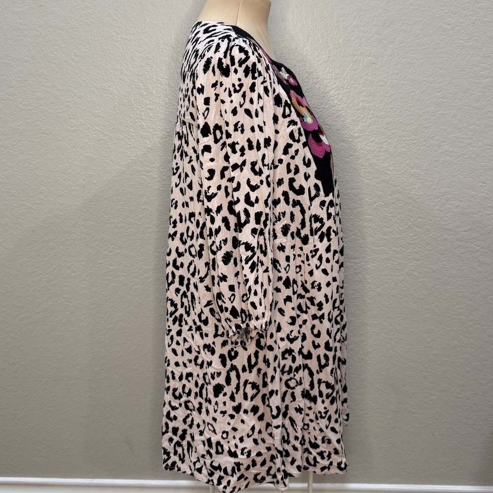 Savanna Jane Peasant Mini Dress/Tunic Sz S Embroidered Boho Cottage‎ Prairie - Picture 3 of 8